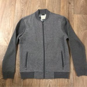 Men's Boston Traders Full Zip Fleece Lined Knit Bomber Jacket w/Zip Pockets